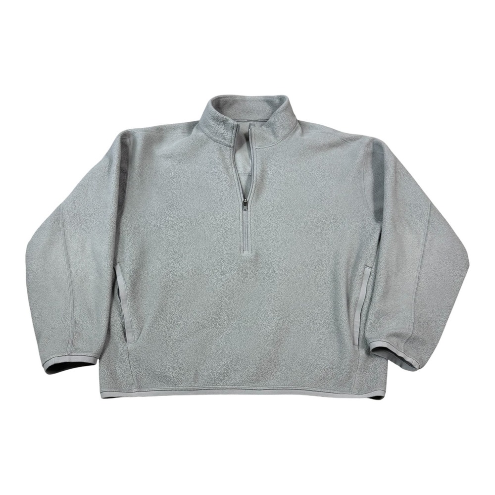 Lululemon‎ Oversized Steady State Gray Pullover 1/2 Zip Fleece Men's Boxy Medium
